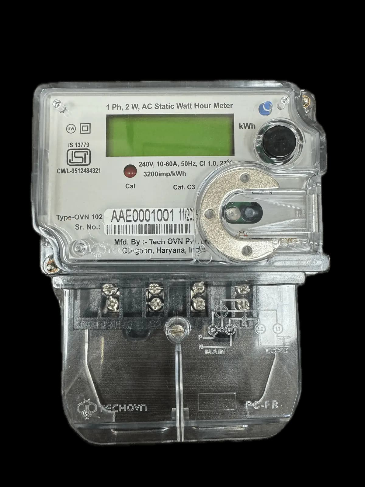 Tech OVN Static Energy Meter - Single Phase and Three Phase